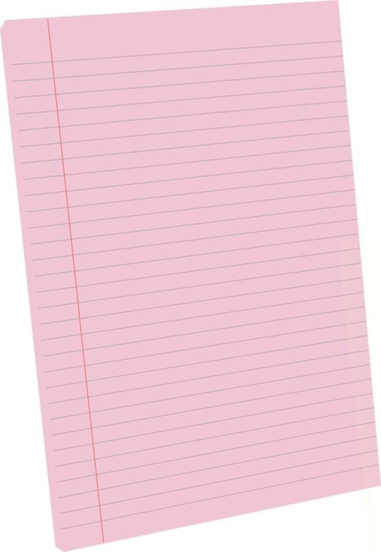 RHINO Stationery Special Education A4 Refill Pad Pink Tinted Paper | 100 Page | 8mm Ruled with Margin School Notepad Premium Writing Paper - Image 4