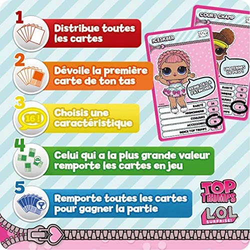 Top Trumps L.O.L. Surprise French Version 0444, L.o.l Surprises!, 2 cm x 8.5 cm x 14 cm - Image 3