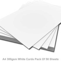 ARK A4 Premium Thick White Printer Craft Card 300gsm (Pack of 50 Sheets)