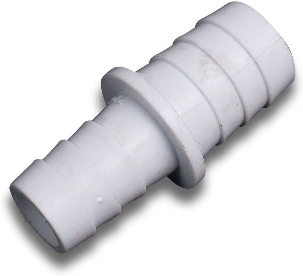 Merriway BH04066 Plastic Washing Machine Dish Washer Outlet Drain Hose Connector, 17 x 22 mm - White, 22 milímetros