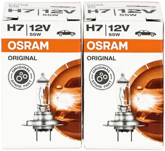 Osram H7 Longlife High Tech 12V 55W PX26D 64210L, 2 car lamps, incandescent bulbs
