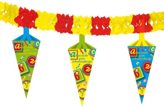 First Day At School With School Bag Garland 4 m