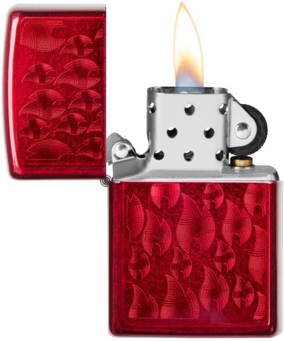 Zippo Unisex's ICED Flame Design Windproof Lighter, red, Regular - Image 3