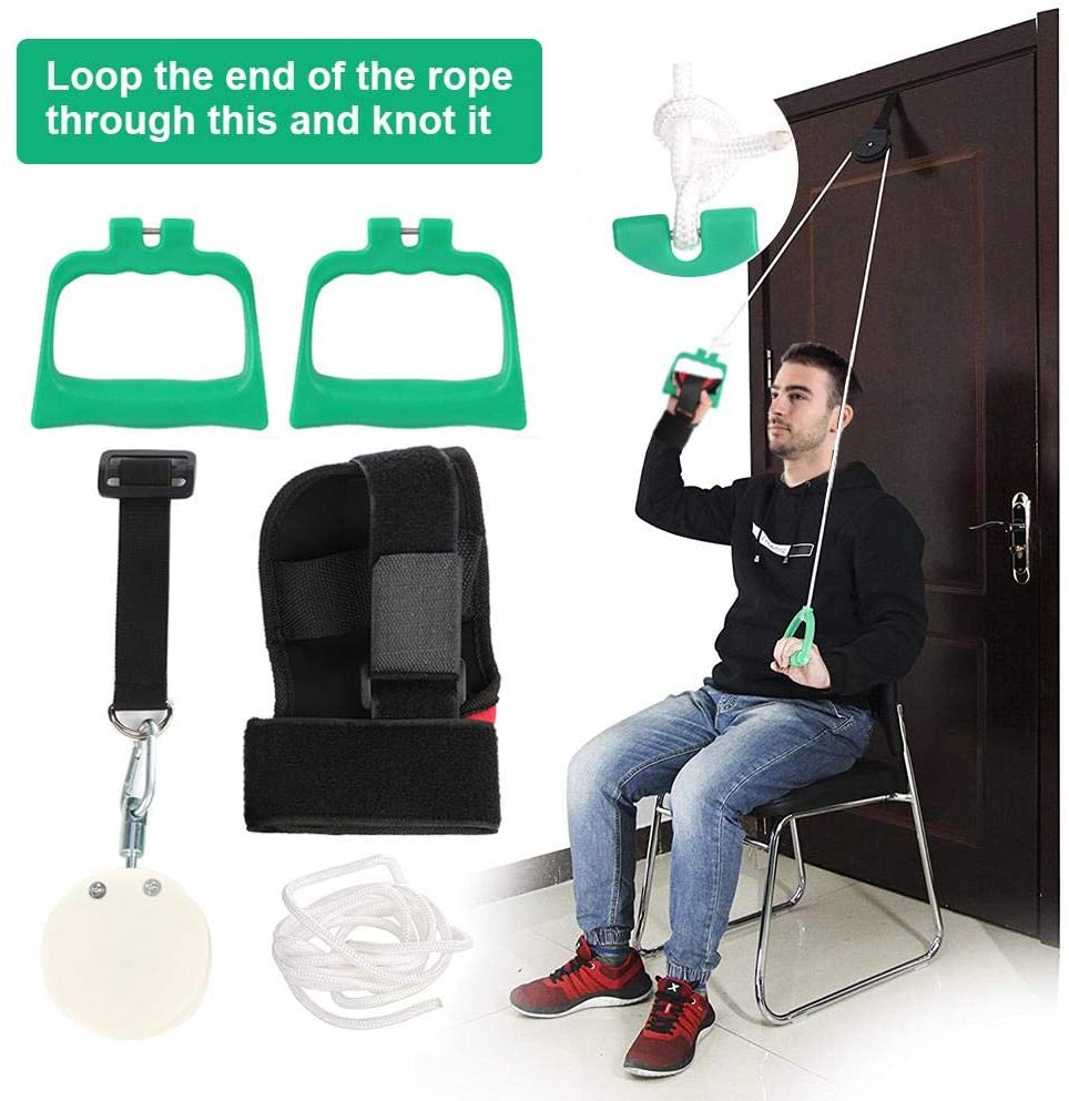 Yinhing Shoulder Pulley System Exercises for Rotator Cuff Arm Rehabilitation Exercise System Shoulder Flexibility Stretching Range of Motion - Image 3
