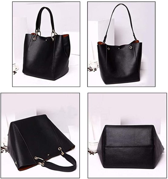Pahajim PU Leather Waterproof Handbag Large Fashion Tote Bag for Women Practical and Wear-Resistant Shoulderbag Suitable for Shopping, Traveling, and Work - Image 2