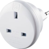Go Travel UK to Swiss Earthed Compact Travel Adaptor (Adapter Ref 534)