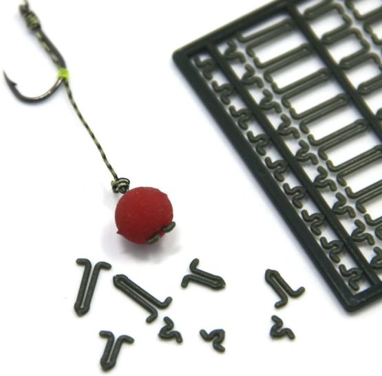 NewShot 6x Ready Tied Hair Rigs Barbless Curved Hook with Boilie Bait Stops Dumbell Stop/Hair Extender Boilie Bait Stops for Carp/Coarse Fishing - Image 3