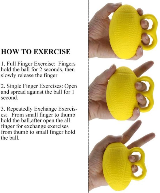 ValueHall Finger Grip Ball, Squeeze Stress Balls For Hand Therapy Grip Ball Strength Training For Athletes Musicians Physical Rehabilitation V7045-4 - Image 2