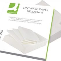 Q-Connect ALFW100QCA 200 x 200 mm Lint Free Wipes - White (Pack of 100)