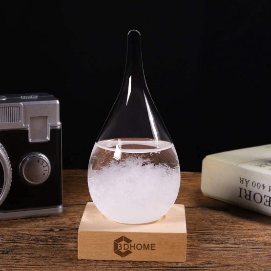 Storm Glass, Stylish Creative Desktop Decorative Bottle Water Drop Glass Barometer Weather Forecast Bottle Weather Station, High-Grade Home and Office Decoration - Image 4