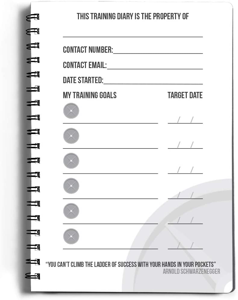 Workout Planner for Daily Fitness Tracking & Goals Setting, A5 Size, 6” x 8”, Charcoal Grey, Improved Thicker Cover - Image 2