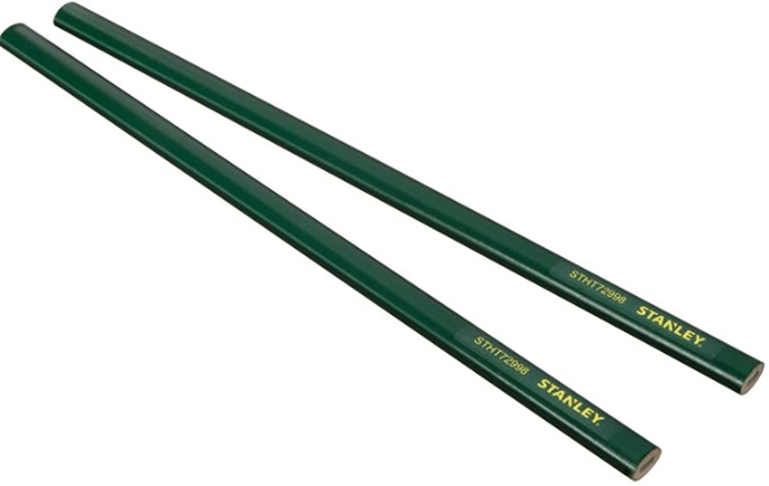 Stanley STHT0-72998 Workman's Pencils - 30 cm, 2 Pieces - Green Exterior, Multicolored, 2 count (Pack of 1)