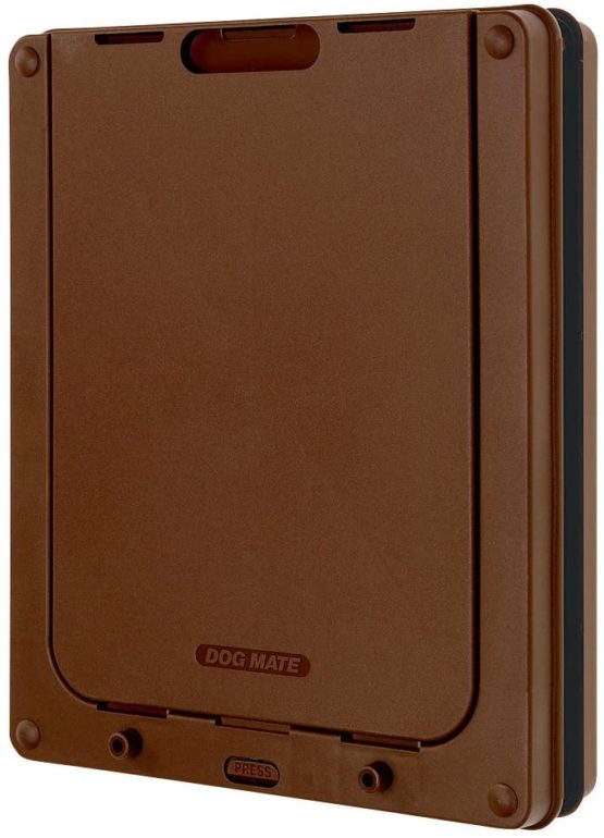 Dog Mate Lockable Medium Dog Door, Brown (215B) - Image 2