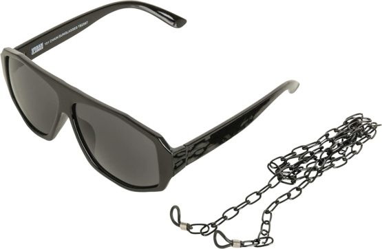 Urban Classics Unisex Adults’ 101 Chain Sunglasses Sunglasses, Black (Black/Black), - Image 3