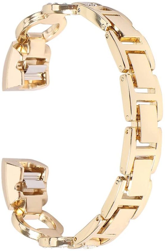 AISPORTS Compatible with Fitbit Alta Strap for Women, Fitbit Alta Strap Stainless Steel Bling Glitter Diamond Rhinestones Bracelet Wristband Replacement Strap for Fitbit Alta/Alta HR Fitness Tracker - Image 3