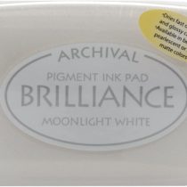Tsukineko Brilliance Ink Pad, Moonlight White,BIP80