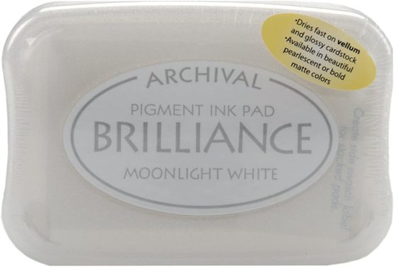 Tsukineko Brilliance Ink Pad, Moonlight White,BIP80
