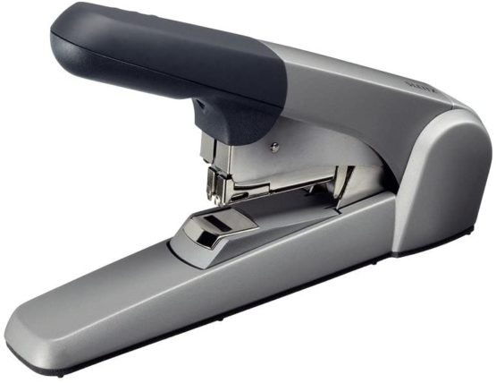 Leitz Heavy Duty Stapler, 60 Sheet Capacity, Ergonomic Metal Body, Includes Staples, Flat Clinch 55520084 - Silver - Image 2
