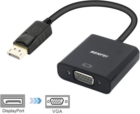 BENFEI DisplayPort to VGA, Gold-Plated DP to VGA Adapter (Male to Female) Compatible for Lenovo, Dell, HP, ASUS