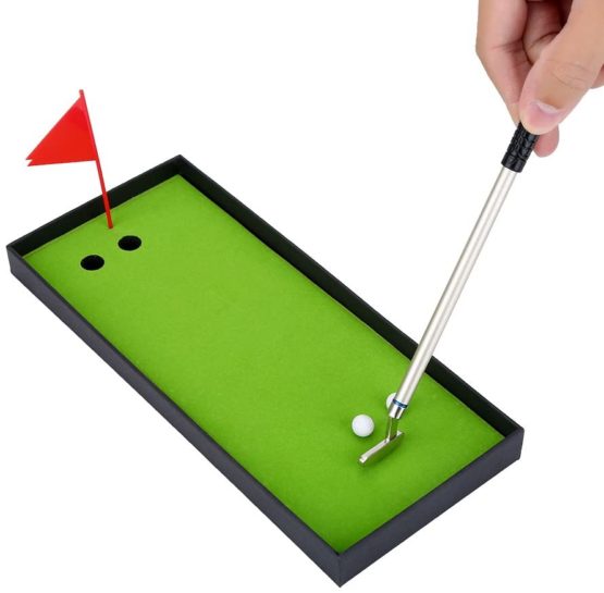 VGEBY Golf Pen Set, Metal Mini Golf Club Models Ballpoint Pen Flag Set Desktop Golf Ball Pen Set Golf Accessories - Image 2