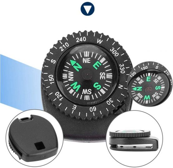 Alomejor 2pcs Wrist Compass Portable Watch Strap Liquid Filled Compass for Camping Boating - Image 4