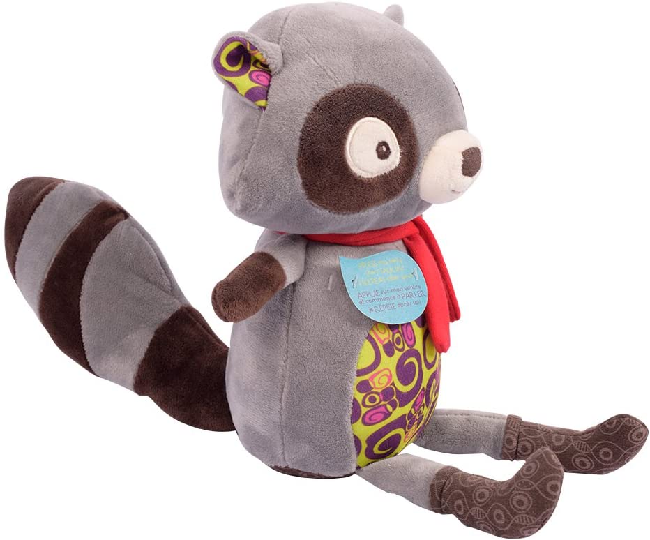 B. toys, Happy Yappies, Rascal the Racoon, Talking Toy Repeats What You Say, Stuffed Raccoon Plush Toy - Image 4
