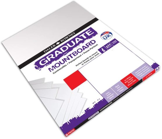 Daler Rowney Ice White A2 Graduate Mountboard (Pack of 5) 329205091