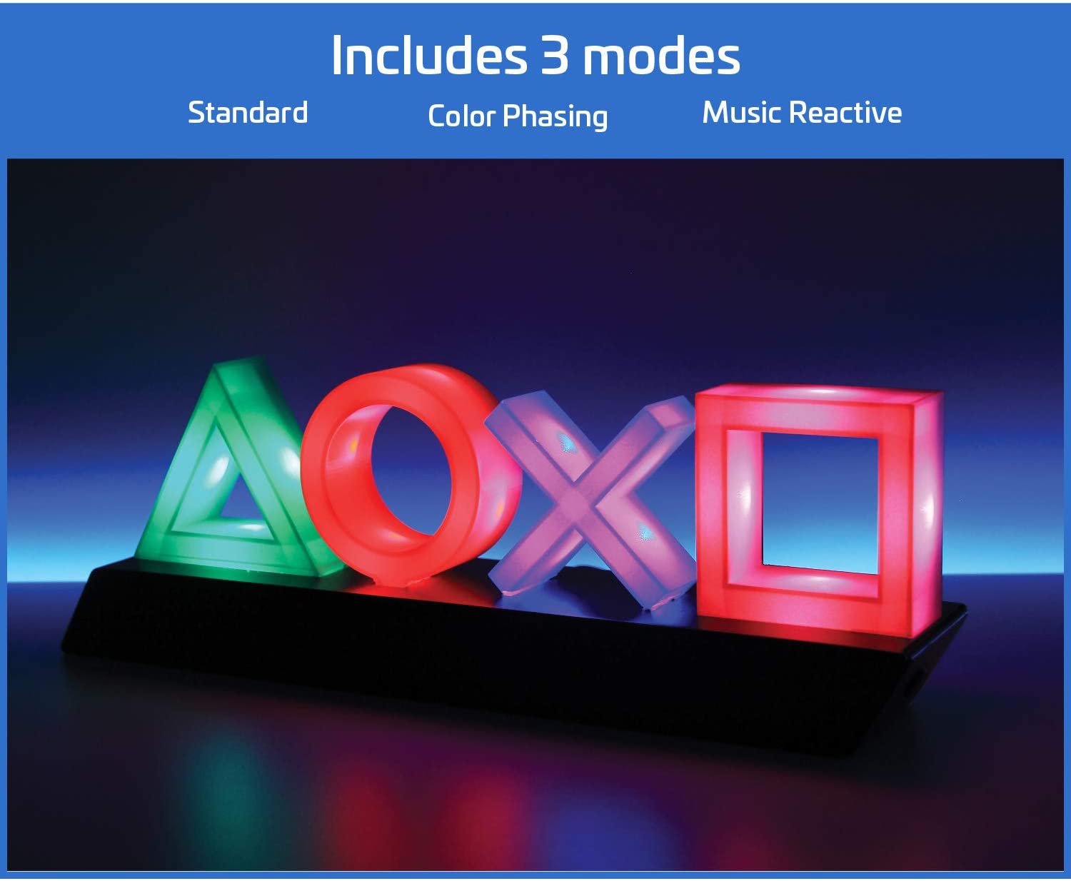 PlayStation Icons Light with 3 Light Modes - Sound Reactive, Dynamic Phasing, and Standard Mode - Gaming Room Decor and Gamer Lighting - Image 2