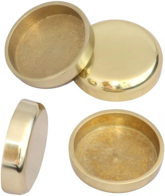 House of Brass C18-PB-PACK04 Castor Cups Internal 49mm Pack of 4-House of Brass-C18-PB-PACK04
