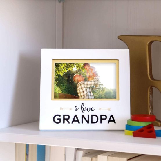 Pearhead Sentiment 'I Love Grandpa' Keepsake Photo Frame, White - Image 4