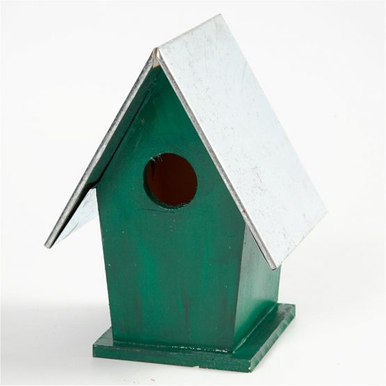 Creativ 577310 13.5 x 11 x 19 cm Wooden Bird Box with Removeable Zinc Roof, Pine - Image 2