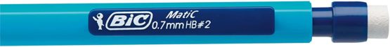 BIC Matic HB Mechanical Pencils and Eraser, Assorted Barrel Colours with Fine Point (0.7mm), Pack of 5 - Image 4