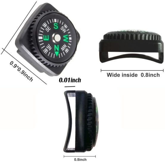 REKYO 20PCS Button Compass Mini Compass for Paracord Bracelet Liquid Filled Compass for Emergency Survival Watch Band Paracord Bracelet Watchband Paracord Bracelets - Image 3