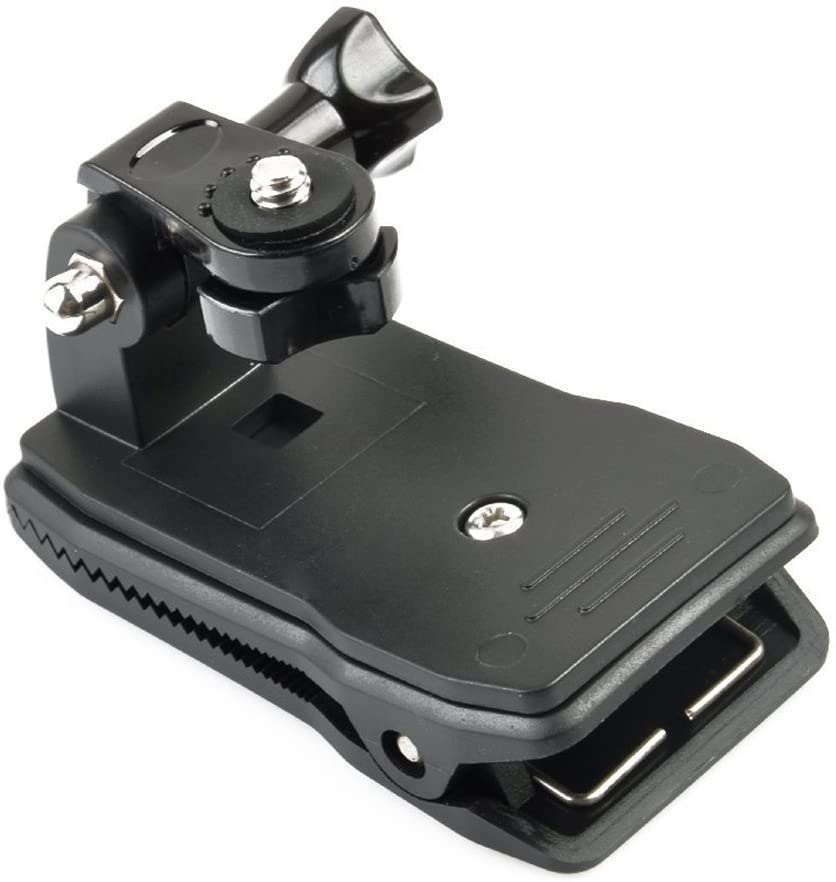 Yoogeer 360 Degree Rotary Backpack Hat Rec-Mounts Clip Fast Clamp Mount for GoPro Hero 2 3 3+ Sony action cam HDR-AS200V AS100V AS30V AS20V AZ1 FDR-X1000VR /AEE Camera/Xiaomi XiaoYi Camera Accessory