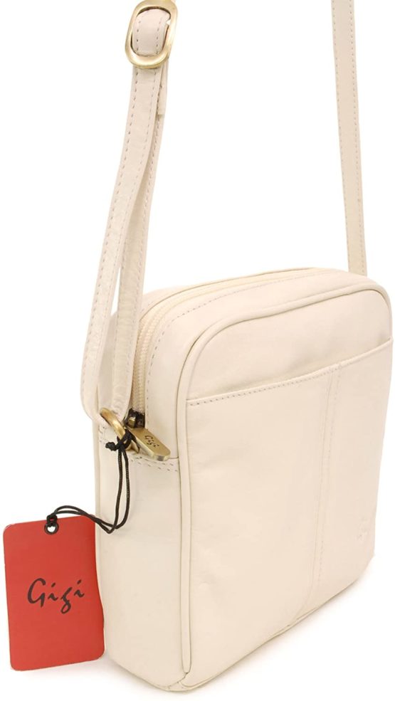 GIGI - Women’s Small Leather Cross Body Handbag - Shoulder Bag with Long Adjustable Strap - OTHELLO 22-29 - Image 4