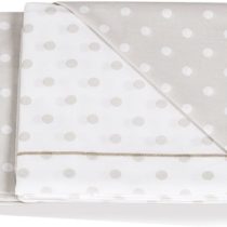 Italbaby 3 Piece Dotted Cot Sheet Set, Dove Grey, Multi-Color, One Size