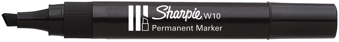 Sharpie W10 chisel tip black ink permanent marker x 1 single pen - Image 2