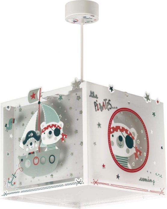 Dalber The Pirates Children's Hanging Ceiling Lamp, Multicoloured