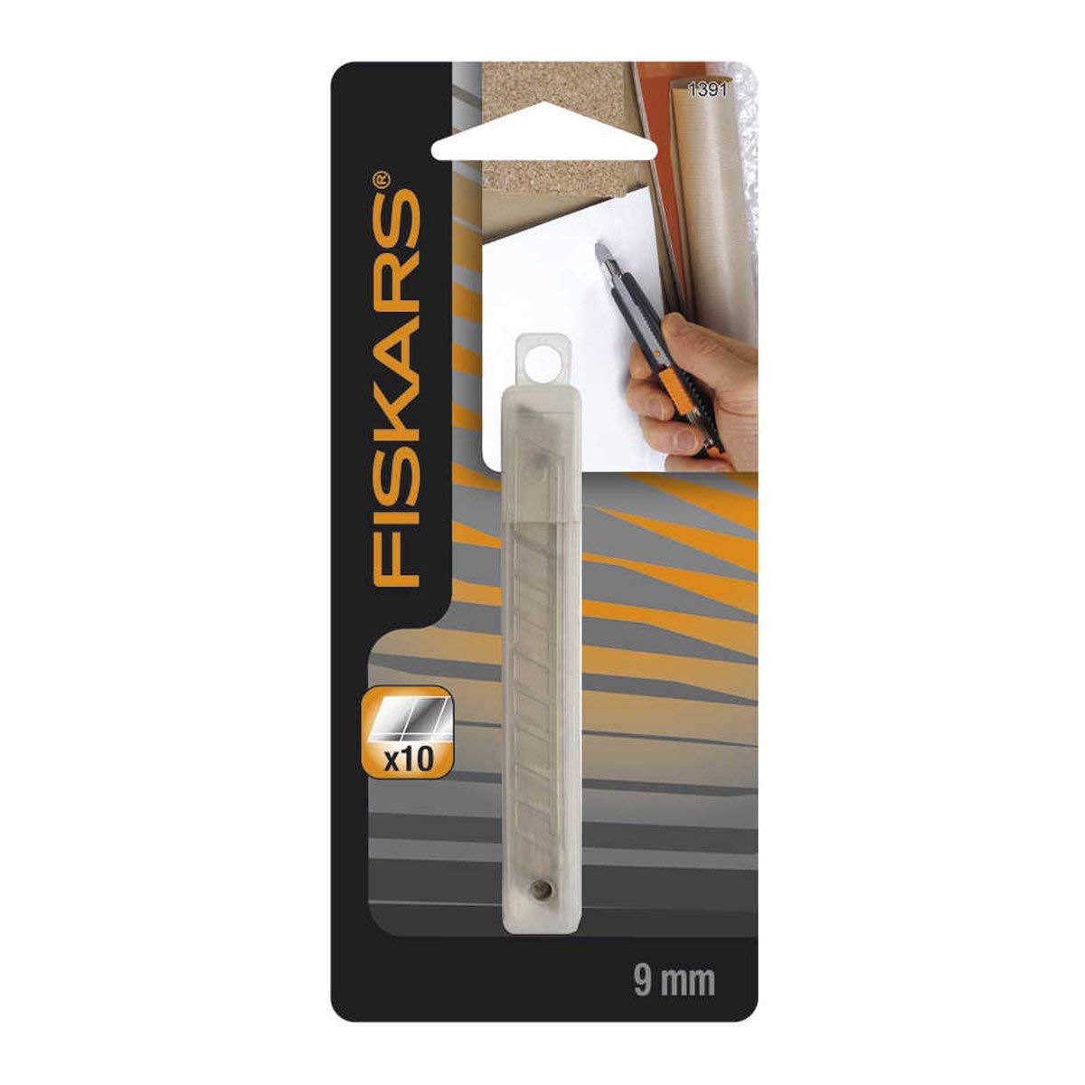 Fiskars Blades 9 mm, Spare Blades for Utility Knives 10 Pieces, 1004614, Metal/Steel - Image 3