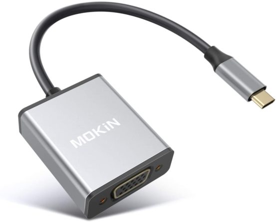USB C to VGA Adapter, Thunderbolt 3 (USB Type C) to VGA Adapter for MacBook Pro 2020-2016,MacBook Air 2020-2018,Lenovo 900,Dell XPS 13,HP Spectre x2