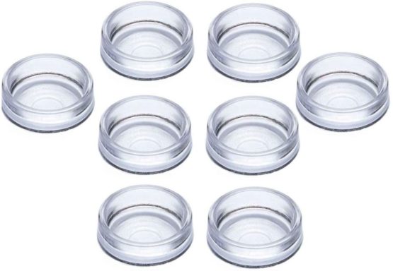 Merriway BH05791 Castor Cups, Outer Dimension 68 mm (2.5/8 inch) - Large, Clear, Pack of 8