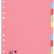 5 Star Office Subject Dividers Multipunched Manilla Card 10-Part A4 Assorted