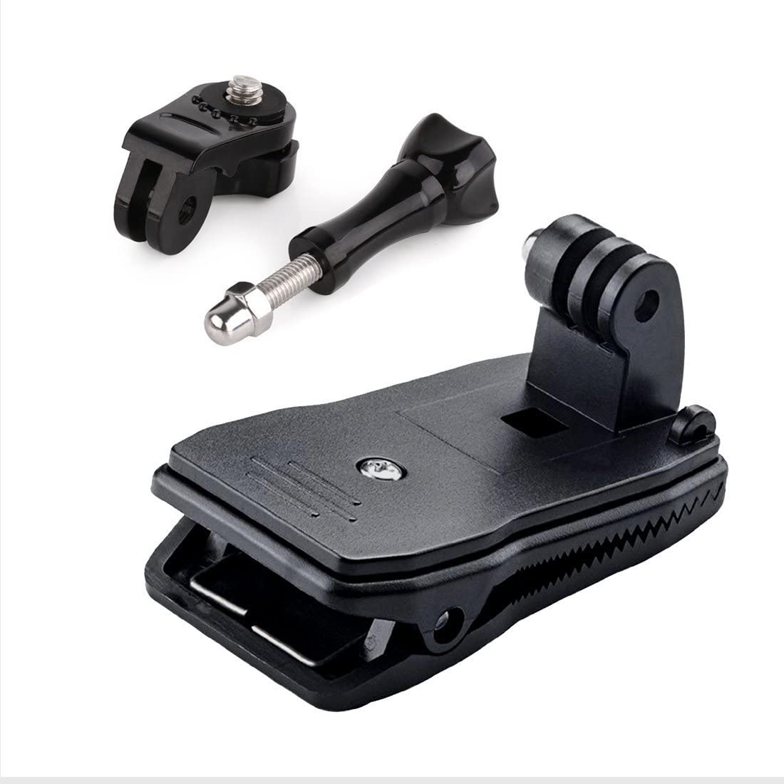 Yoogeer 360 Degree Rotary Backpack Hat Rec-Mounts Clip Fast Clamp Mount for GoPro Hero 2 3 3+ Sony action cam HDR-AS200V AS100V AS30V AS20V AZ1 FDR-X1000VR /AEE Camera/Xiaomi XiaoYi Camera Accessory - Image 2