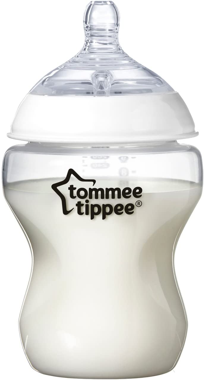 Tommee Tippee Closer to Nature® Baby Bottles, Breast-Like Teat with Anti-Colic Valve, 260ml, Pack of 6, Clear - Image 3