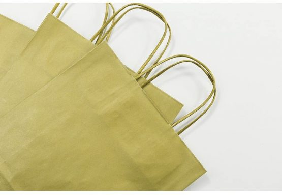 Clairefontaine Kraft Bags, 18 x 7 x 24 cm - Gold, Pack of 25 - Image 2