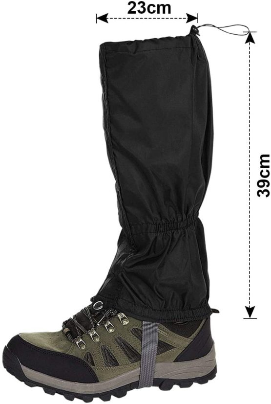 NATUCE Hiking Gaiters Lightweight Leg Gaiters Snow Gaiters Waterproof Windproof Durable Leg Cover Protect for Mountain Snow, Hiking, Skiing, Walking, Climbing, Hunting - Image 2