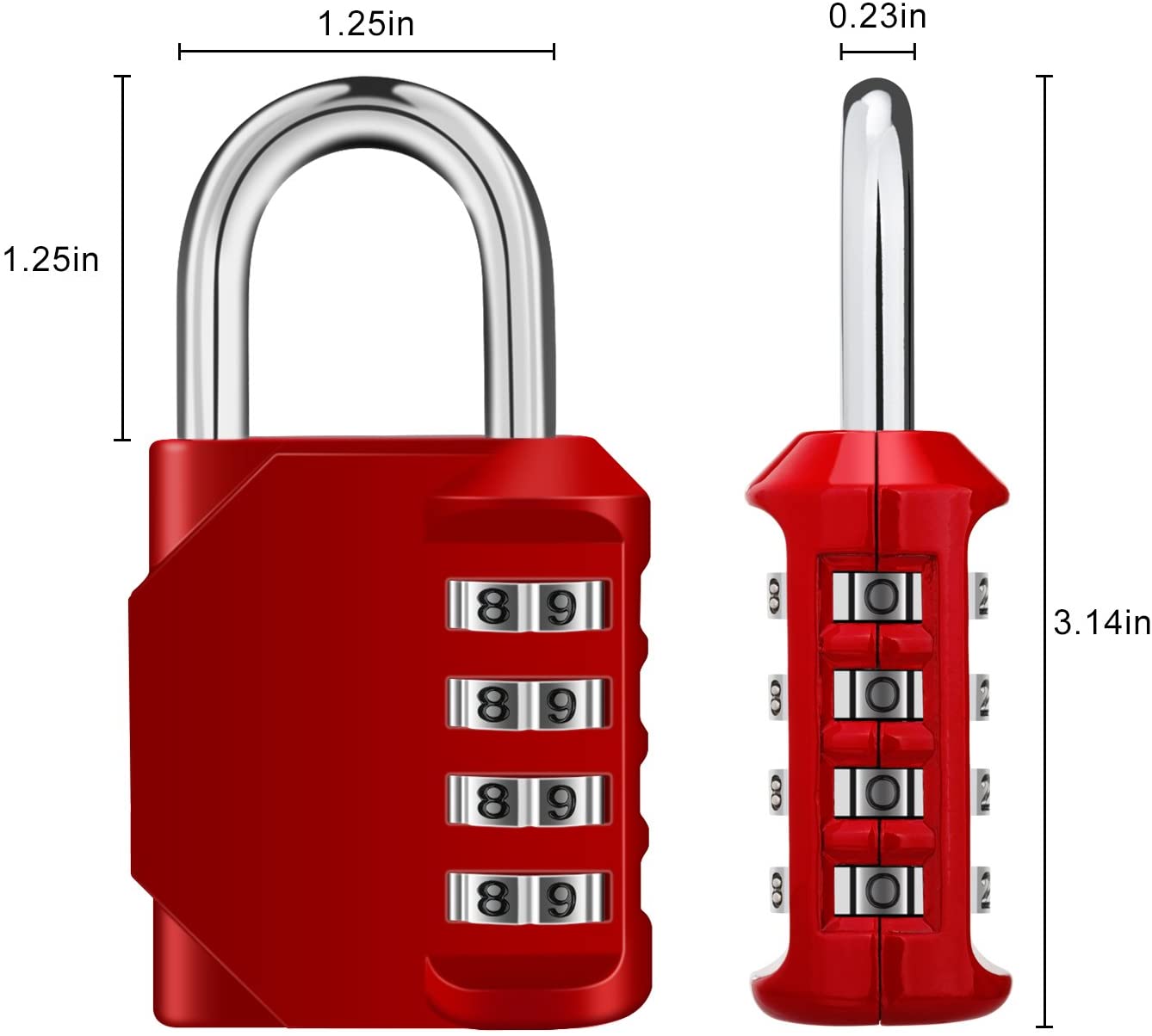 ZHEGE Combination Padlock, 4 Digit Combination Locker Padlock