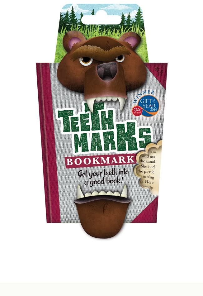 Teeth-Marks Bookmarks-Bear, Brown