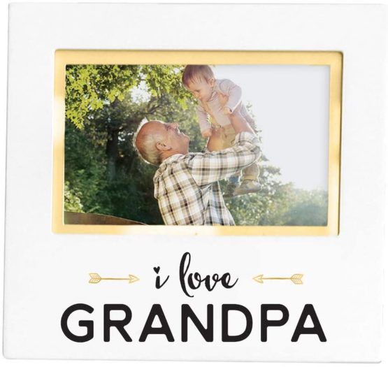 Pearhead Sentiment 'I Love Grandpa' Keepsake Photo Frame, White