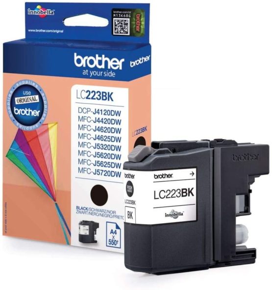 Brother LC-223BK Inkjet Cartridge, Black, Single Pack, High Yield, Includes 1 x Inkjet Cartridge, Brother Genuine Supplies